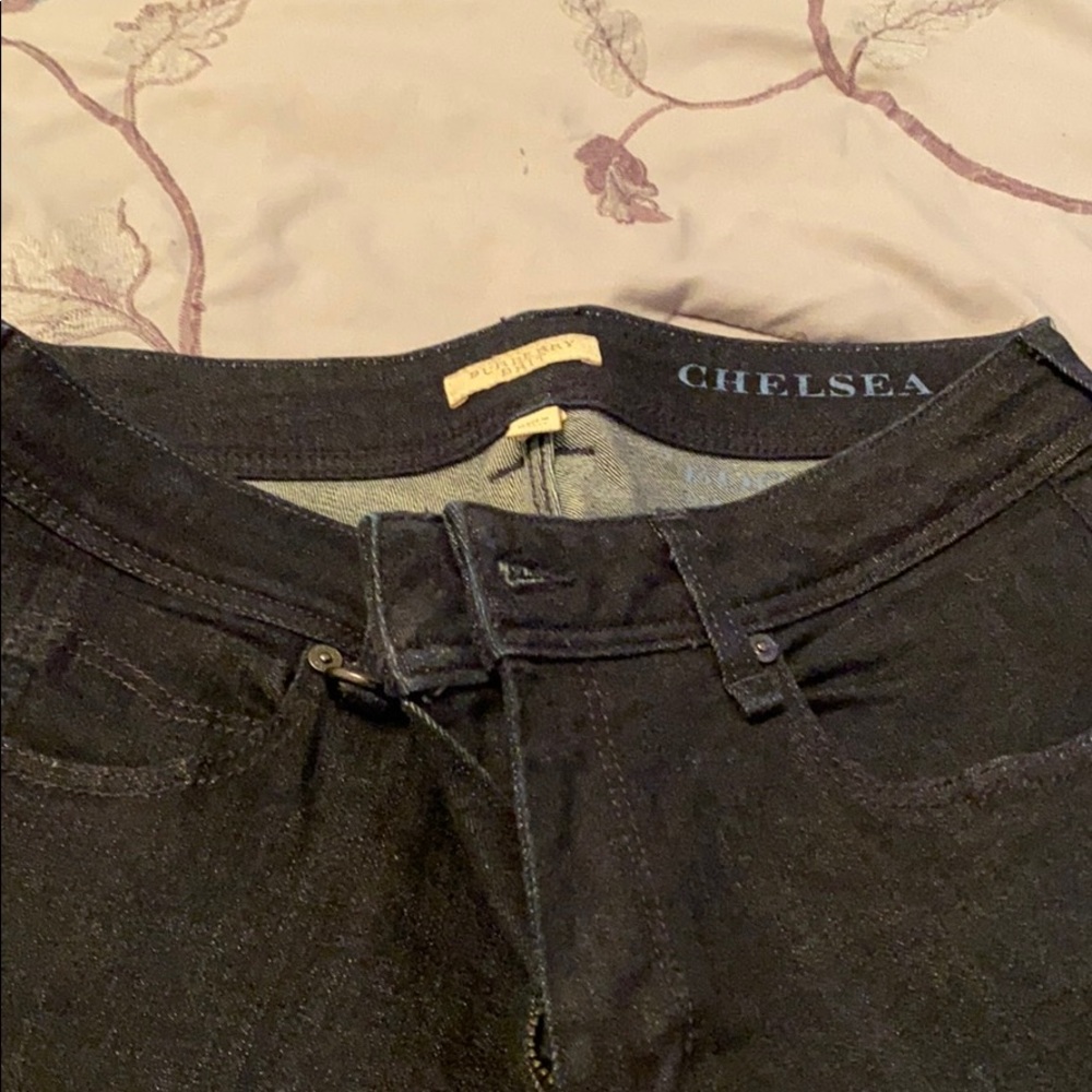 Dark Denim Burberry Boot Cut Jeans